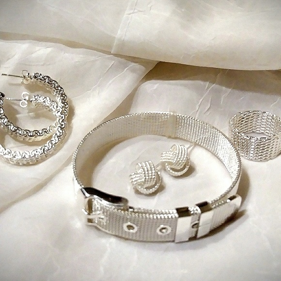 .925 Linx Mesh Buckle Bracelet - Picture 8 of 8